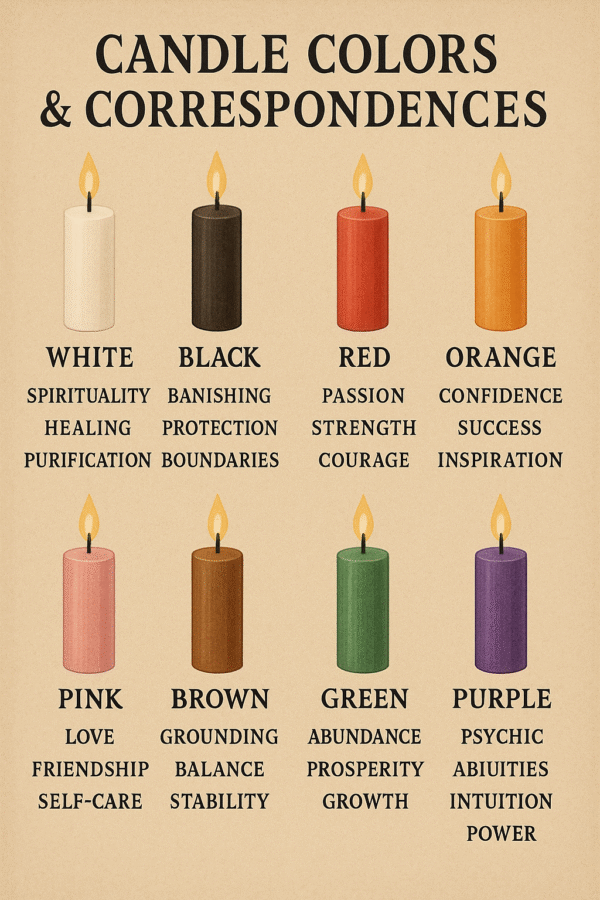 Candle Colors and Correspondences in Witchcraft and Spellwork
