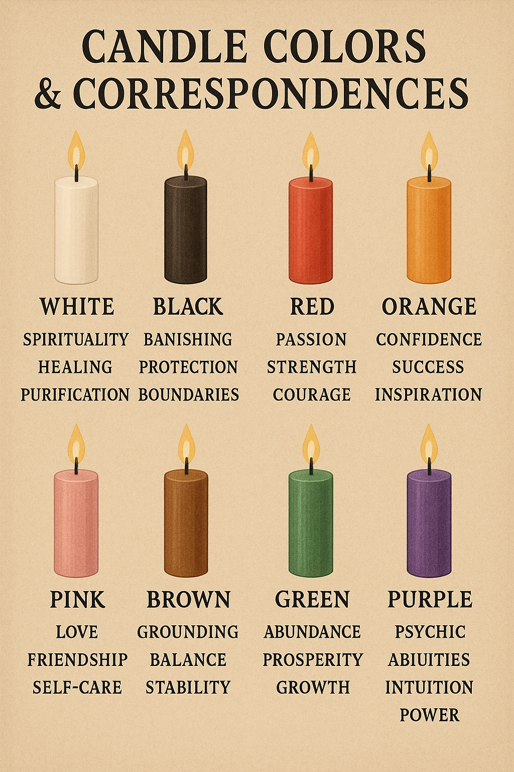Candle Colors and Correspondences in Witchcraft and Spellwork